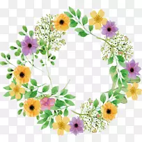 花卉普通菊花设计.水彩雏菊链-空若网 花卉普通菊花设计.水彩雏菊链-空若网