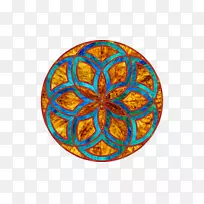 对称万花筒符号圆图案-磨砂玻璃模糊效应-空若网 对称万花筒符号圆图案-磨砂玻璃模糊效应-空若网