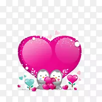 生日快乐祝福贺卡卡通企鹅爱情邀请卡载体-空若网 生日快乐祝福贺卡卡通企鹅爱情邀请卡载体-空若网