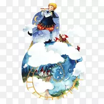 插画水彩画插图-梦幻世界-空若网 插画水彩画插图-梦幻世界-空若网