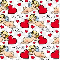 爱天使持有无缝背景材料-空若网 爱天使持有无缝背景材料-空若网