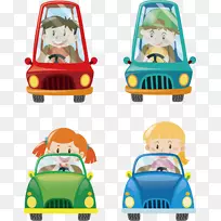 摄影卡通插图-驾驶汽车给孩子-空若网 摄影卡通插图-驾驶汽车给孩子-空若网
