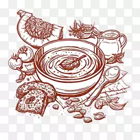 卡普里斯色拉,雷斯特龙吐司,菠萝面包,手绘面包,水果和牛奶-空若网 卡普里斯色拉,雷斯特龙吐司,菠萝面包,手绘面包,水果和牛奶-空若网