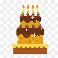 生日蛋糕巧克力蛋糕层蛋糕托-手绘三个生日蛋糕-空若网 生日蛋糕巧克力蛋糕层蛋糕托-手绘三个生日蛋糕-空若网