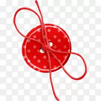 按钮剪辑艺术.红色字符串按钮-空若网 按钮剪辑艺术.红色字符串按钮-空若网