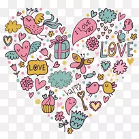 卡通情人节元素材料-空若网 卡通情人节元素材料-空若网