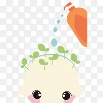 纸强生海报插图-长草头男孩-空若网 纸强生海报插图-长草头男孩-空若网