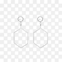 耳环体首饰线银时尚六边形-空若网 耳环体首饰线银时尚六边形-空若网