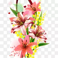 花卉百合夹艺术.手绘百合装饰-空若网 花卉百合夹艺术.手绘百合装饰-空若网