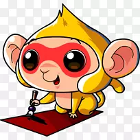 卡通鼻子剪贴画-猴子-空若网 卡通鼻子剪贴画-猴子-空若网