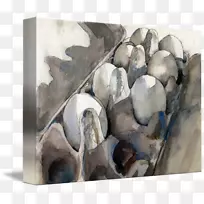 静物水彩画鸡蛋纸盒-空若网 静物水彩画鸡蛋纸盒-空若网