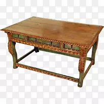 咖啡桌木头染色长方形手绘椰子-空若网 咖啡桌木头染色长方形手绘椰子-空若网