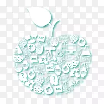 有机体-科学和教育的苹果背景-空若网 有机体-科学和教育的苹果背景-空若网