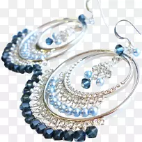 青绿色耳环体珠宝银首饰-空若网 青绿色耳环体珠宝银首饰-空若网