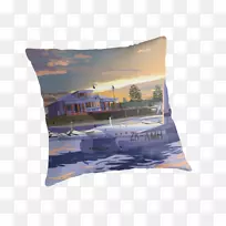 靠垫枕长方形天空plc-飞艇-空若网 靠垫枕长方形天空plc-飞艇-空若网