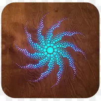 钴蓝色无脊椎动物螺旋灯-空若网 钴蓝色无脊椎动物螺旋灯-空若网