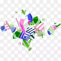 动画-绿色简单三角形装饰图案-空若网 动画-绿色简单三角形装饰图案-空若网