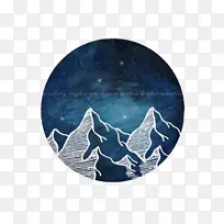 美术水彩画绘画版画创作手绘群山-空若网 美术水彩画绘画版画创作手绘群山-空若网