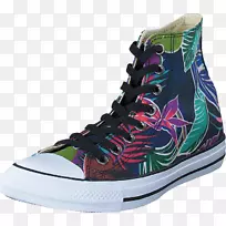 运动鞋恰克泰勒全明星倒鞋紫红色-热带印纹-空若网 运动鞋恰克泰勒全明星倒鞋紫红色-热带印纹-空若网