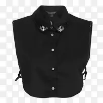 领口衬衫-时尚经典黑白珠假领衬衫-空若网 领口衬衫-时尚经典黑白珠假领衬衫-空若网