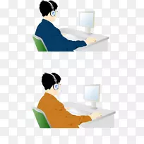 电脑鼠标adobe插图-认真工作-空若网 电脑鼠标adobe插图-认真工作-空若网