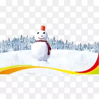 冬季大汗雪人海报-雪人形象-空若网 冬季大汗雪人海报-雪人形象-空若网