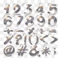 数字艺术数字数据.银色照明数字字-空若网 数字艺术数字数据.银色照明数字字-空若网