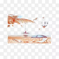 插图-橙色海景-空若网 插图-橙色海景-空若网