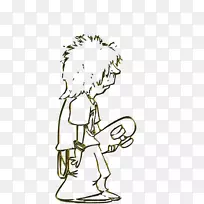 智人手指线艺术剪贴画-nl-空若网 智人手指线艺术剪贴画-nl-空若网