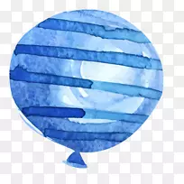 蛋糕生日蛋糕-水彩画蓝色气球-空若网 蛋糕生日蛋糕-水彩画蓝色气球-空若网