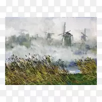 水彩画风车画-空若网 水彩画风车画-空若网