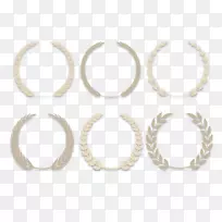 金属材料白色简单典雅的小麦花环-空若网 金属材料白色简单典雅的小麦花环-空若网