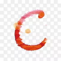 水彩画.水彩字母c-空若网 水彩画.水彩字母c-空若网