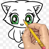 猫画可爱素描-猫-空若网 猫画可爱素描-猫-空若网