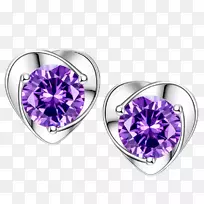 耳环钻石紫色首饰紫色钻石耳环-空若网 耳环钻石紫色首饰紫色钻石耳环-空若网