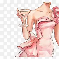 肖像画时尚插画-宴会-空若网 肖像画时尚插画-宴会-空若网