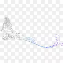 白色手绘马车公主城堡-空若网 白色手绘马车公主城堡-空若网