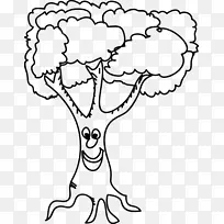 树剪贴画-微笑树-空若网 树剪贴画-微笑树-空若网