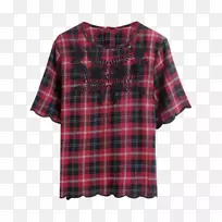 衬衫t恤格子袖扣t恤-空若网 衬衫t恤格子袖扣t恤-空若网