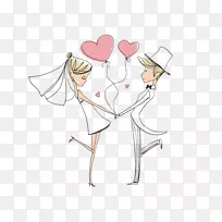 新郎婚礼插画-新郎新娘-空若网 新郎婚礼插画-新郎新娘-空若网