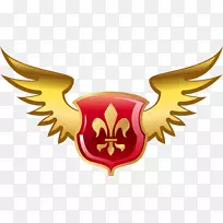 图标-红色翅膀徽章-空若网 图标-红色翅膀徽章-空若网