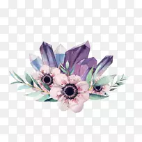 宝石花水彩画水晶剪贴画钻石-空若网 宝石花水彩画水晶剪贴画钻石-空若网