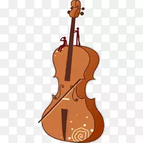 卡通小提琴大提琴手绘小提琴-空若网 卡通小提琴大提琴手绘小提琴-空若网