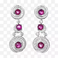 宝石耳环宝石首饰红宝石耳环-空若网 宝石耳环宝石首饰红宝石耳环-空若网