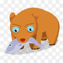 熊手插图.狗熊捕鱼材料-空若网 熊手插图.狗熊捕鱼材料-空若网