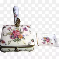 瓷矩形手绘盒-空若网 瓷矩形手绘盒-空若网