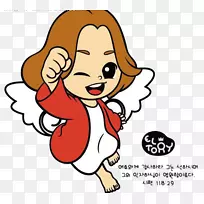 卡通插图-快乐的小天使-空若网 卡通插图-快乐的小天使-空若网