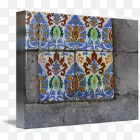 对称矩形瓷砖墨西哥图案-azulejo-空若网 对称矩形瓷砖墨西哥图案-azulejo-空若网