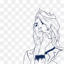 线条艺术素描月色水彩画-空若网 线条艺术素描月色水彩画-空若网