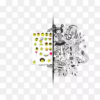 涂鸦艺术图形设计绘画水彩画微笑-空若网 涂鸦艺术图形设计绘画水彩画微笑-空若网